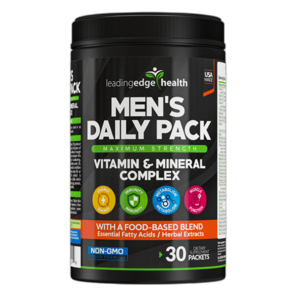 Men's Daily Pack: Complete Multivitamin for Optimal Male Health and Performance - 30 Servings