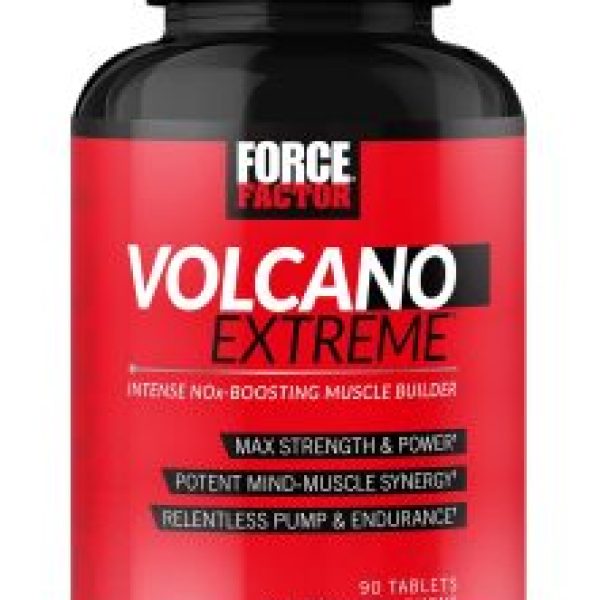 Force Factor VolcaNO – Explosive Nitric Oxide Booster & Muscle Builder | 90 Tablets