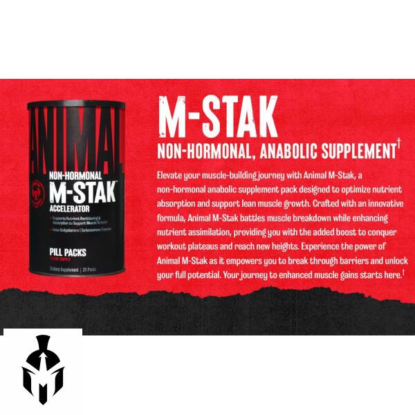 Animal M-Stak: Non-Hormonal Muscle Builder for Hard Gainers | 21 Packs - Image 2