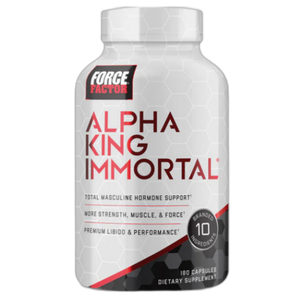 Alpha King Immortal: Premium Testosterone Booster | Force Factor - 180 Capsules