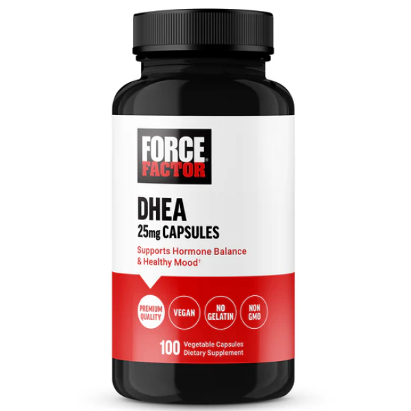 DHEA 25mg | Premium Hormone Support | ForceFactor - 100 Capsules