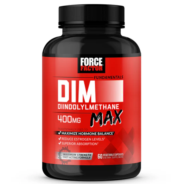 DIM Max 400mg | Premium Men's Hormone Support | Force Factor - 60 Capsules