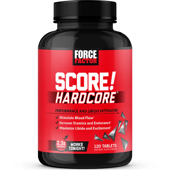 Force Factor SCORE! Hardcore: Ultimate Male Enhancement Formula | 120 Capsules