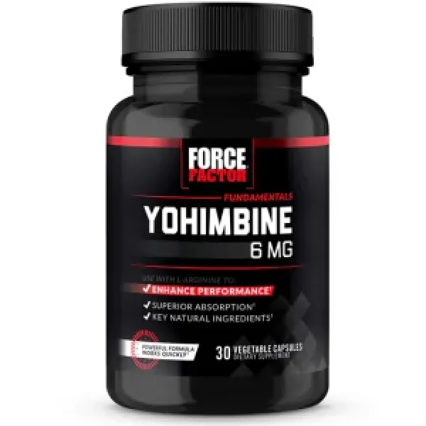 Force Factor Yohimbine 6 MG - Supports Male Physical Response | 30 Capsules