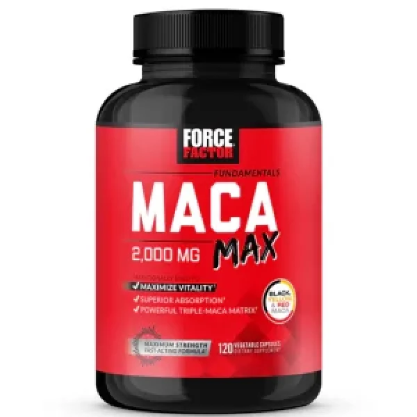 Force Factor Maca Max 2000mg: Triple-Maca Potency Booster | 120 Capsules